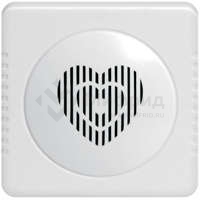 Звонок проводной Сюрприз 12 мелодий с питанием от батареек с кнопкой и проводом 2AAх1.5В 80-90дБА бел. МОНОМАХ СР-02Б