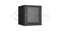 Шкаф настенный разборный 19дюйм 12U стекл. дверь Ш600хВ636хГ600мм 2 пары монтаж. направляющих черн. NIKOMAX TWC-126060-R-G-BK