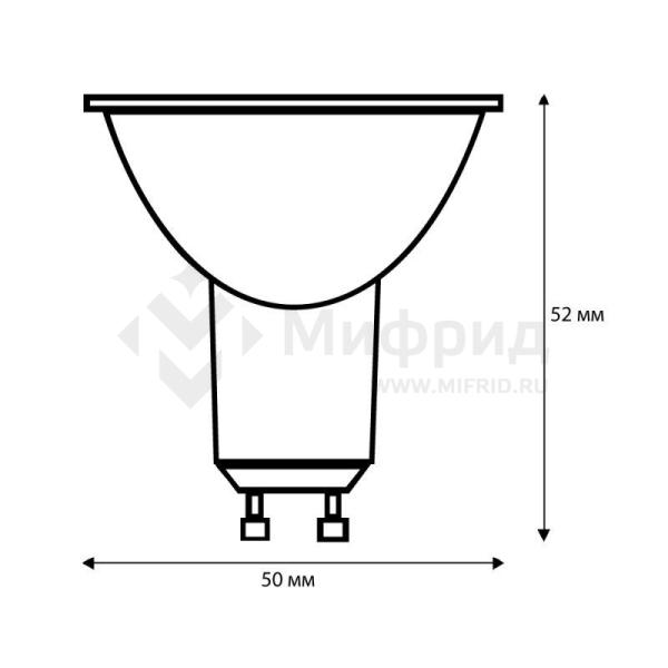 Лампа галогенная JCDRC 50Вт GU10 230В Camelion 5560