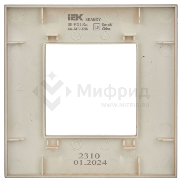 Рамка 1-м SKANDY SK-F01Sa песочн. IEK SK-M12-K98