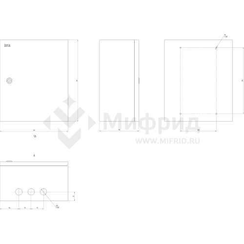 Корпус ЩМП-03 360х300х175 IP31 NO_SIMPLE_SHMP-03_IP31 метал. SIMPLE Эра Б0041654