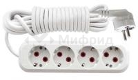 Удлинитель 4х10м с заземл. 10А IP20 У10-555 ПВС 3х1 UNIVersal 555-10