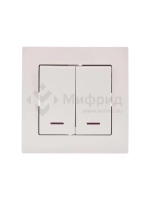 Выключатель 2-кл. 1п СП Vesna 10А IP20 с индикацией механизм крем. LEZARD 742-0388-112