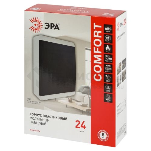 Корпус навесной COMFORT ЩРН-П-24 IP41 пластик. бел. bs24cww Эра Б0067499