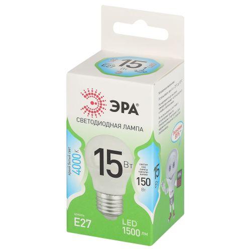 Лампа светодиодная GREEN LINE P45-15W-840-E27 GL 15Вт шар 4000К яркий свет бел. E27 Эра Б0066996 Лампа светодиодная GREEN LINE P45-15W-840-E27 GL 15Вт шар 4000К яркий свет бел. E27 Эра Б0066996