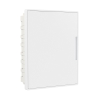 Щиток 24 мод встраиваемый с бел. дверцей с 4 шинами PEN (2шт на 8 отв. и 2шт на 6 отв) бел. DKC F24B1WW