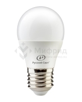 Лампа светодиодная RS LED G45 E27 8W 220-240V 8Вт шар матовая 2700К тепл. бел. E27 800лм 220-240В Ra90 Русский Свет 15010445048