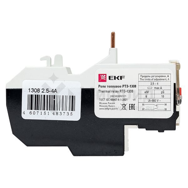 Реле тепловое РТЭ-1308 2.5-4А EKF rel-1308-2.5-4