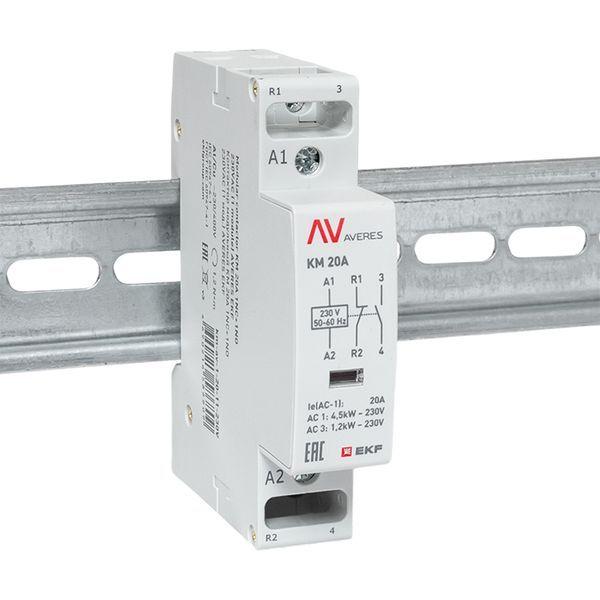 Контактор модульный КМ 20А 1NC+1NO 230В AC (1 мод.) AVERES EKF km-av-1-20-11-230V Контактор модульный КМ 20А 1NC+1NO 230В AC (1 мод.) AVERES EKF km-av-1-20-11-230V
