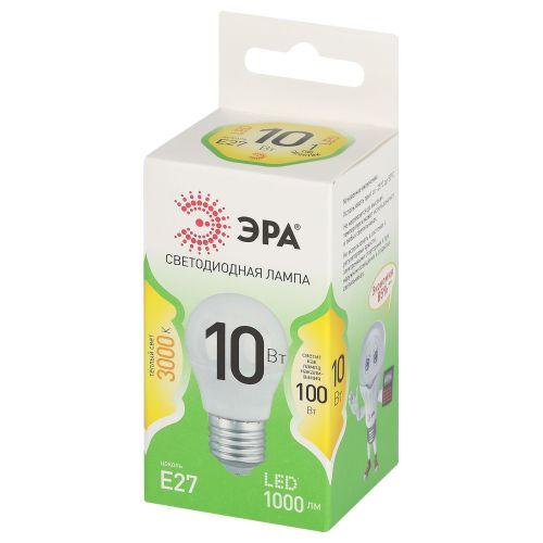 Лампа светодиодная GREEN LINE P45-10W-830-E27 GL 10Вт шар 3000К свет тепл. E27 Эра Б0066977 Лампа светодиодная GREEN LINE P45-10W-830-E27 GL 10Вт шар 3000К свет тепл. E27 Эра Б0066977