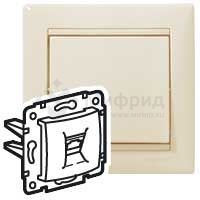Розетка телефонная 2-м СП Valena RJ11 IP20 механизм сл. кость (DIY-упак.) IEK 696742