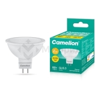 Лампа светодиодная LED8-S108/830/GU5.3 8Вт рефлектор матовая 3000К тепл. бел. GU5.3 220В Camelion 12871