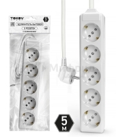 Удлинитель 5х5м с заземл. 10А 3х1.5 TOKOV ELECTRIC TKL-C01-BU5-5-1.5-Z
