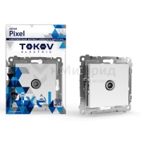 Коннектор TV СП Pixel механизм бел. TOKOV ELECTRIC TKE-PX-A1C-C01