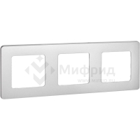 Рамка 3-м СП Inspiria IP20 алюм. IEK 673952
