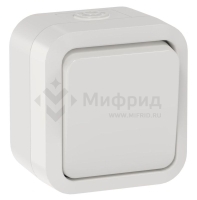 Выключатель кнопочный 1-кл. ОП TORS TS310 10А IP55 бел. IEK TS-V14-0-10-55-K01