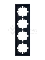 Рамка 4-м ZIMA горизонт. черн. бархат LEZARD 704-4200-149