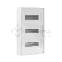 Щиток настенный Фрейм (FRAME) ЩРн-п-36 36мод. с прозр. дверцей с 4 шинами PEN (2шт на 8 отверст. и 2шт на 10 отверст.) бел. DKC F36W1WT