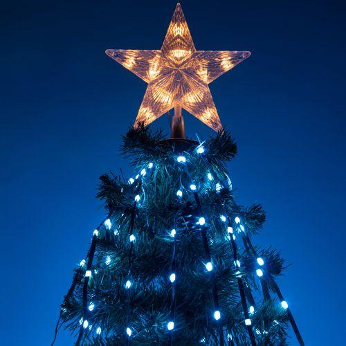 Гирлянда светодиодная "Нить со звездой на елку" 1.5м RGB управление через мобильное приложение ERASG -03 Эра Б0060434