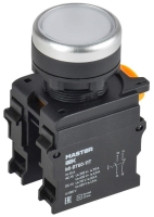 Кнопка d22мм 1НО+1НЗ MASTER с фиксацией бел. IEK MI-BT60-11T-3-21-K01