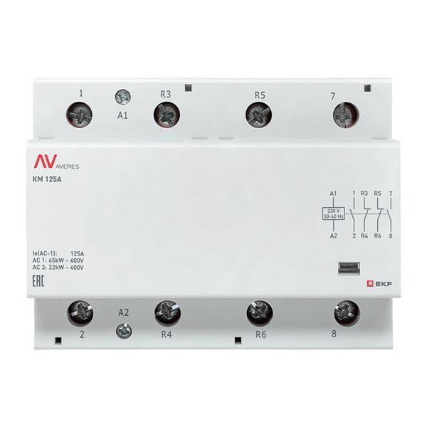 Контактор модульный КМ 125А 2NO+2NC 230В AC (6 мод.) AVERES EKF km-av-6-125-22-230V Контактор модульный КМ 125А 2NO+2NC 230В AC (6 мод.) AVERES EKF km-av-6-125-22-230V