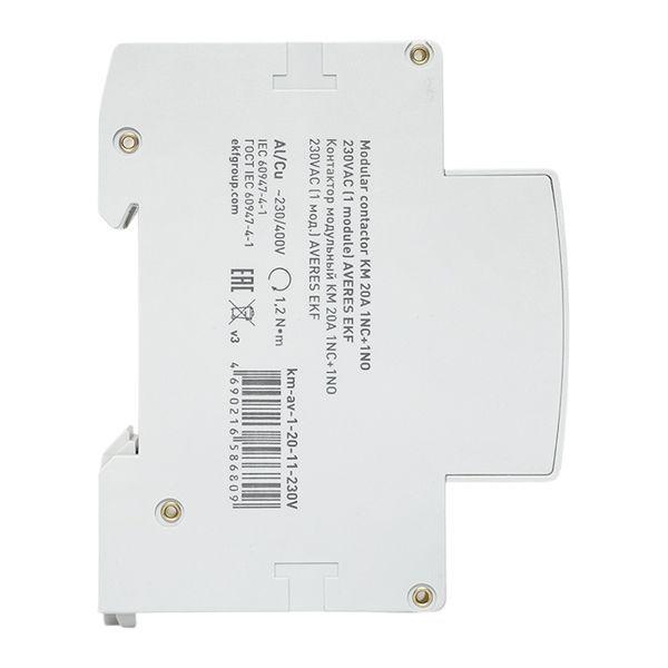 Контактор модульный КМ 20А 1NC+1NO 230В AC (1 мод.) AVERES EKF km-av-1-20-11-230V Контактор модульный КМ 20А 1NC+1NO 230В AC (1 мод.) AVERES EKF km-av-1-20-11-230V