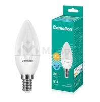Лампа светодиодная LED8-C35/845/E14 8Вт свеча 4500К бел. E14 750лм 220В Camelion 12386