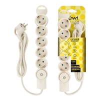 Фильтр сетевой 5х1.5м с/з с выкл 2кВт 10А/2 сл. кость Duwi 32570 3 Фильтр сетевой 5х1.5м с/з с выкл 2кВт 10А/2 сл. кость Duwi 32570 3