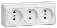 Розетка 3-м ОП Октава 10А IP20 без заземл. бел. GENERICA ERO30-K01-10-DC Розетка 3-м ОП Октава 10А IP20 без заземл. бел. GENERICA ERO30-K01-10-DC