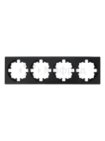 Рамка 4-м OSEN горизонт. квадрат механизм черн. бархат LEZARD 743-4200-149