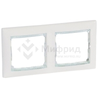 Рамка 2-м СП Valena IP20 горизонт. бел. кристалл (блист.) IEK 694244