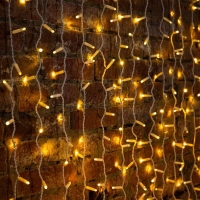 Гирлянда светодиодная "Светодиодный Дождь" 2х3м 448LED тепл. бел. 70Вт 230В IP65 эффект мерцания провод прозр. (нужен шнур питания 303-500-1) Neon-Night 235-136-6