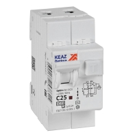 Выключатель автоматический дифференциального тока 2п OptiDin D63-23C25-AC-У3 C25 100мА 4.5кА с защитой от сверхтоков КЭАЗ 328107