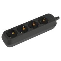 Колодка удлинителя 4-м с заземл. черн. KX-4e-B Эра Б0061730 Колодка удлинителя 4-м с заземл. черн. KX-4e-B Эра Б0061730