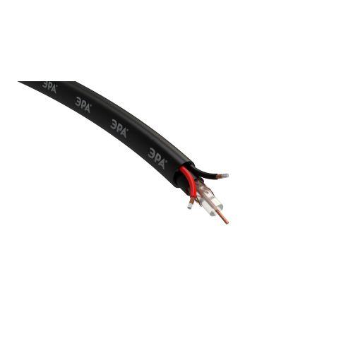 Кабель для аналогового видеонаблюдения KL-0.75-PE КВК-П-2+2х0.75кв.мм 200м черн. Simple Эра Б0052739