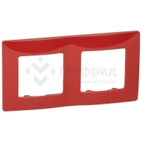 Рамка 2-м СП Etika IP20 красн. IEK 672532
