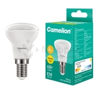 Лампа светодиодная LED6 R50/830/E14 6Вт рефлектор матовая 3000К тепл. бел. E14 455лм 220В Camelion 11658