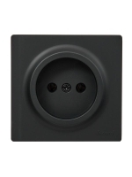 Розетка 1-м ОП LETO без заземл. ПБТ черн. бархат LEZARD 752-4200-121B