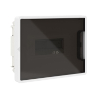 Щиток встраиваемый Фрейм (FRAME) 8мод. IP41 с тонированной дверцей с 2 шинами PEN на 6 и 8 отверст. бел. DKC F08B1WD