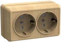 Розетка 2-м ОП Октава РС22-3-ОС 16А IP20 с заземл. сосна GENERICA ERO21-K03-16-DC Розетка 2-м ОП Октава РС22-3-ОС 16А IP20 с заземл. сосна GENERICA ERO21-K03-16-DC