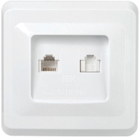 Розетка компьютерная + телефонная 2-м СП Вега РК/Т12-ВБ RJ45 + RJ11 бел. GENERICA EIV20-K01-DM Розетка компьютерная + телефонная 2-м СП Вега РК/Т12-ВБ RJ45 + RJ11 бел. GENERICA EIV20-K01-DM