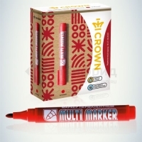 Маркер перманентный "Multi Marker" 3мм пулевидный крас.002674 Crown Б0048241