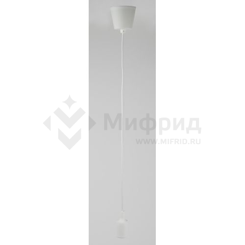 Патрон E27 с подвесом пластик. бел. ACS PTR/P-E27-PLA-WH-CAB Эра Б0048038