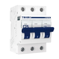 Выключатель автоматический модульный 3п C 25А 4.5кА PRIZMA TOKOV ELECTRIC TKE-PZ45-MCBI-3-25-C Выключатель автоматический модульный 3п C 25А 4.5кА PRIZMA TOKOV ELECTRIC TKE-PZ45-MCBI-3-25-C
