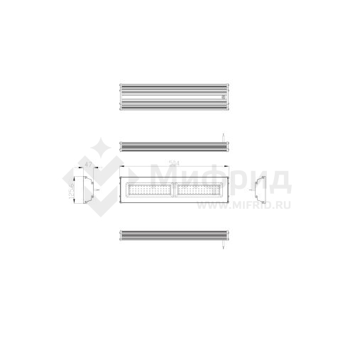 Светильник светодиодный SPP-403-0-50K-100 IP65 100Вт 10500лм 5000К Кп<5% КСС Д IC LED (High Bay) подвесной для высоких пролетов Эра Б0046672