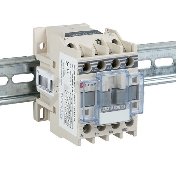 Контактор КМЭ-1 12А кат. 230В AC 1НО EKF ctr-s-12-220
