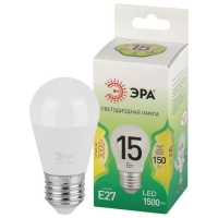 Лампа светодиодная GREEN LINE P45-15W-830-E27 GL 15Вт шар 3000К свет тепл. E27 Эра Б0067038 Лампа светодиодная GREEN LINE P45-15W-830-E27 GL 15Вт шар 3000К свет тепл. E27 Эра Б0067038