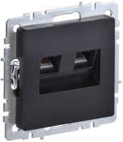 Розетка компьютерная двойн. СП RJ45 кат.6 BRITE РК11-2-БрЧ механизм черн. IEK BR-K20-2-K02 Розетка компьютерная двойн. СП RJ45 кат.6 BRITE РК11-2-БрЧ механизм черн. IEK BR-K20-2-K02
