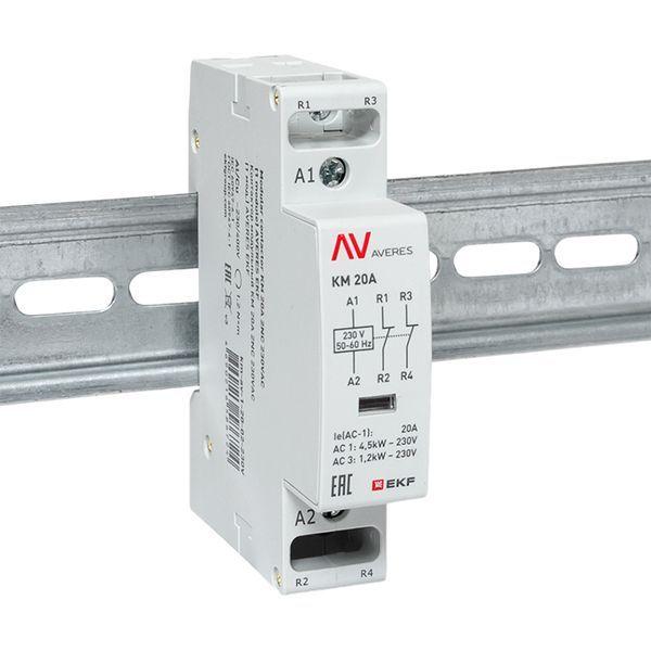 Контактор модульный КМ 20А 2NC 230В AC (1 мод.) AVERES EKF km-av-1-20-02-230V Контактор модульный КМ 20А 2NC 230В AC (1 мод.) AVERES EKF km-av-1-20-02-230V