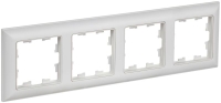 Рамка 4-м BRITE РУ-4-БрАБ арктич. бел./бел. IEK BR-M42-12-K91